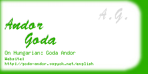 andor goda business card